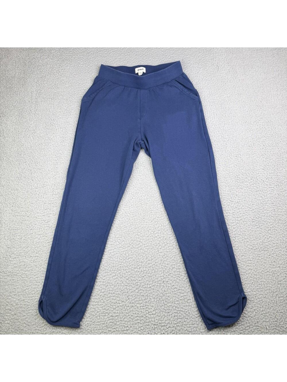 Pact Organic Cotton Blue Airplane Tulip Hem Pull On Pant Women's XS Stretch